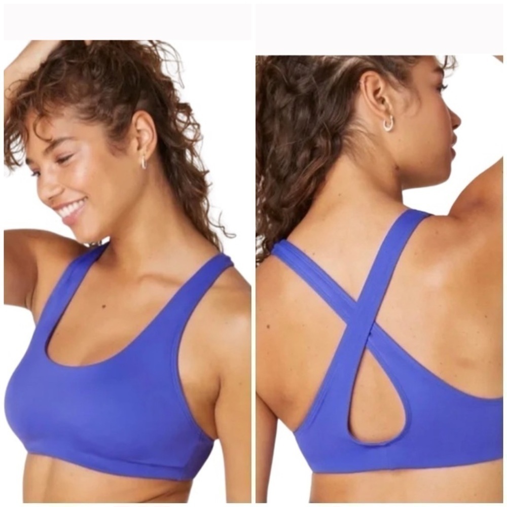 NWT Andie Swim The Caledonia Top in Lapis Blue Purple Bikini Separate Sz S